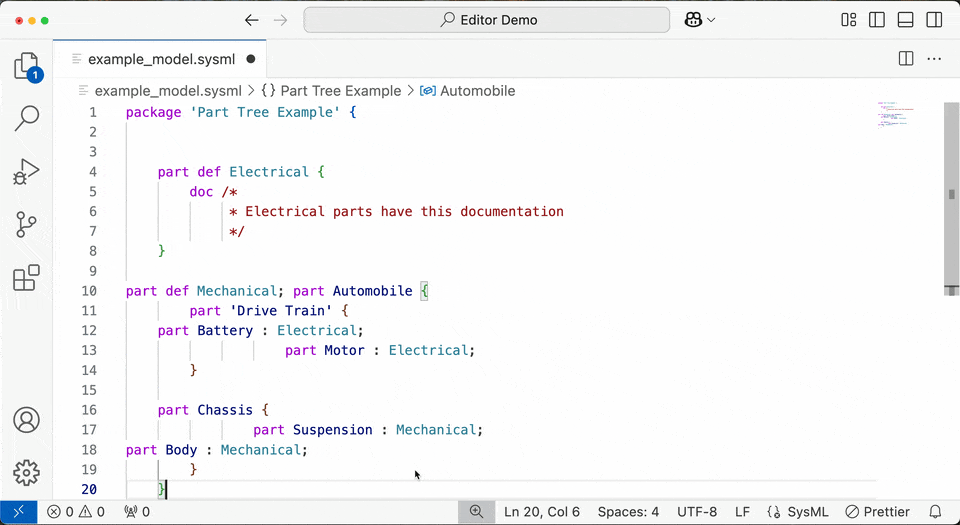 Auto formatting