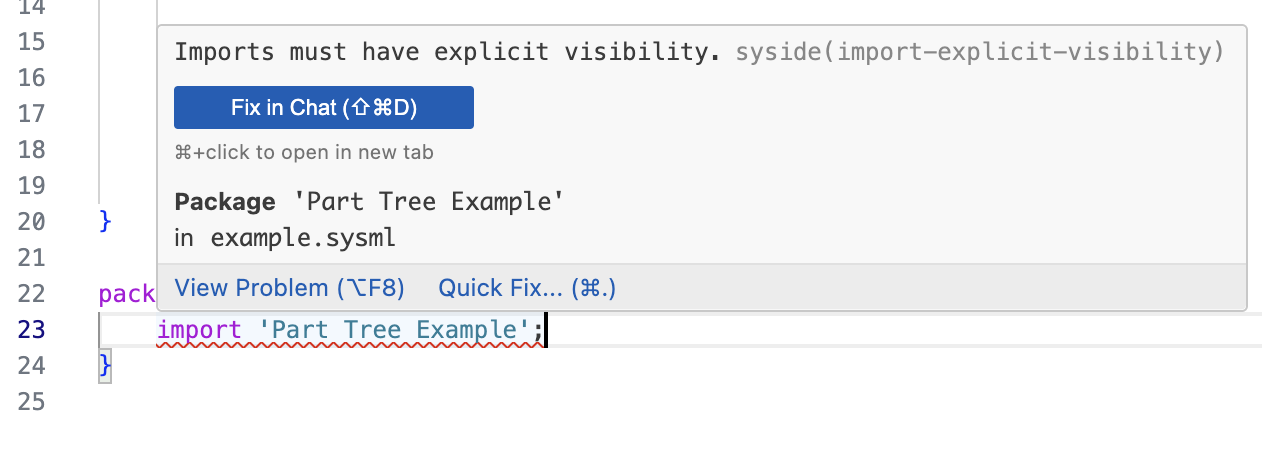 Validation error