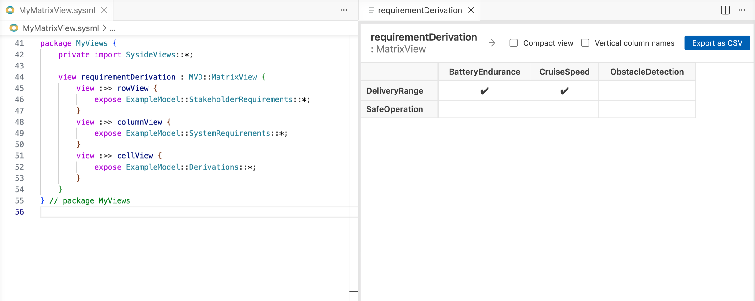 DeliveryRange marked against BatteryEndurance and CruiseSpeed.