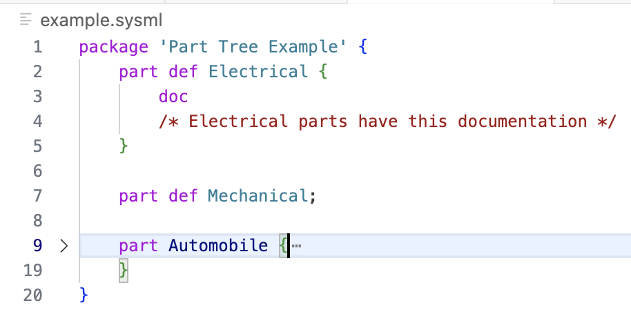 Source code after folding